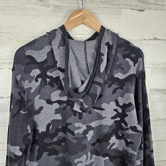 Polo Ralph Lauren Camo 1/4 Zip Hoodie Medium Mens Lightweight Long Sleeve Cotton - Picture 8 of 12